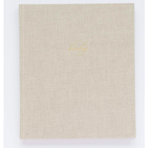 Linen Baby Book - Oat