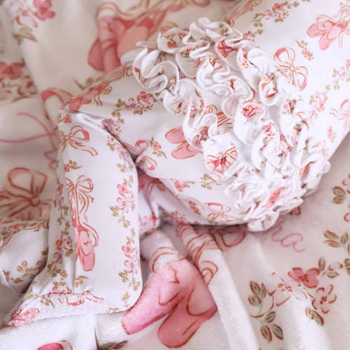 Ballet Blossoms Ruffle Zipper Footie