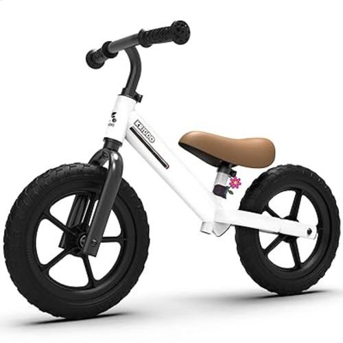 KRIDDO Toddler Balance Bike 2 Year Old, Kids Balance Bike for 2-5 Years Old, Dual Bearing for Smoother Riding, Adorable Plate, Adjustable Seat and Handlebar, Toddler Bike Gifts Age 2-3
