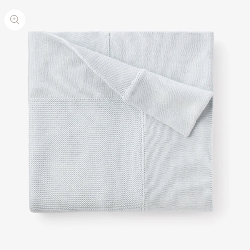 Pale Blue Sofia + Finn Knit Baby Blanket – Elegant Baby