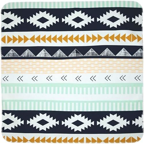 Western Native American Newborn Swaddle Blanket, Soft & Cozy Aztec Receiving Baby Blankets Swaddle Wrap for Boys and Girls