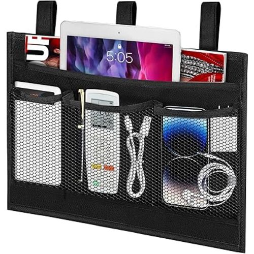 Bedside Caddy Storage Organizer, Hanging Storage Bag Pocket for Hospital Beds