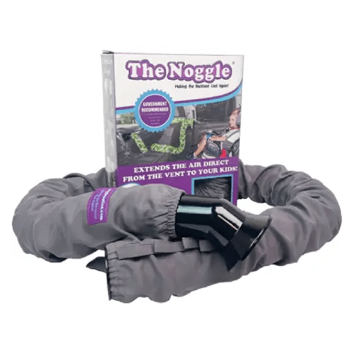 NOGGLE, 8ft - Kids Personal Air Conditioning System, Made in USA, Directs Cool Air to Children in The Backseat - Air Conditioning Vent Hose for Vehicles, Making The Back Seat Cool Again - Grey