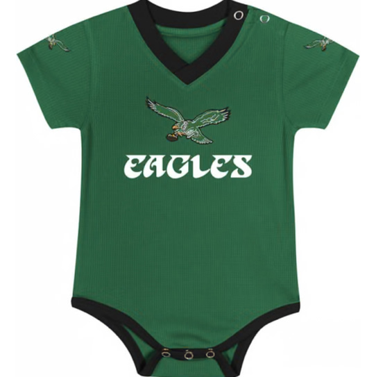 Philadelphia Philadelphia Eagles KELLYGREEN Baby Retro Team Captain One Piece - 133433641