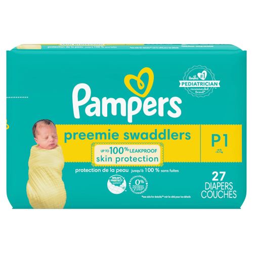 Pampers Swaddlers Preemie Diapers, 27 CT
