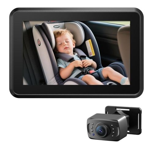 Itomoro Baby Car Camera for Backseat, 4.3" IPS HD Car Monitor for Baby Rear Facing with IR Night Vision and Wide View, Easy Install Carseat Camera for New ParentsSafe Driving