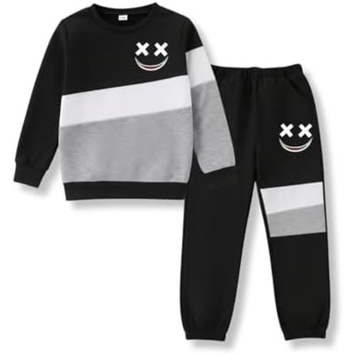 Size 3-12 Years Toddler Boys Clothes 2 Piece Long Sleeve Sweatshirt & Pants Casual Kids Boy Fall Winter Outfits Set