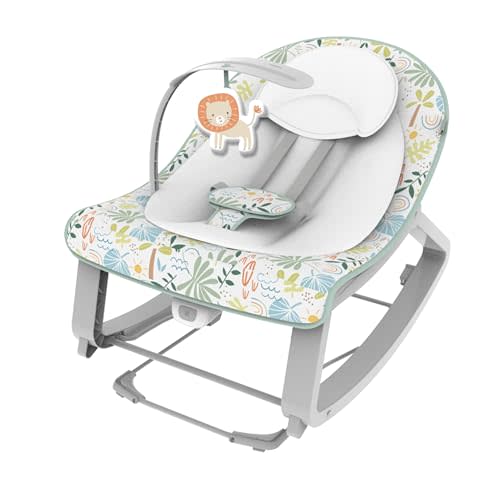 Ingenuity Keep Cozy 3-in-1 Grow with Me Vibrating Baby Bouncer Seat & Infant to Toddler Rocker, Vibrations & Toy Bar, 0-30 Months Up to 40 lbs (Madi)