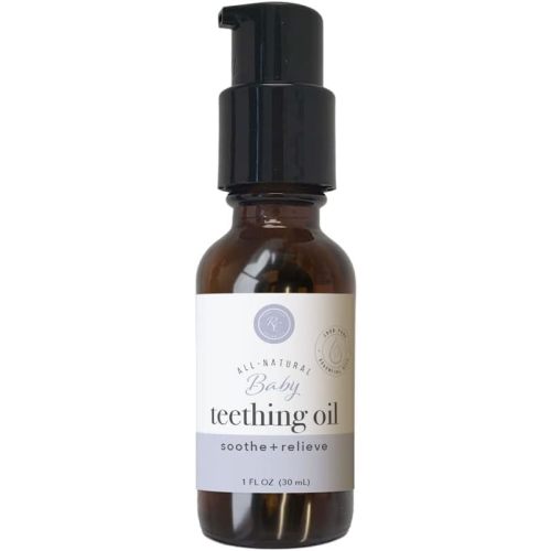 Rowe Casa Organics Baby Teething Oil | Naturally Relieving and Soothing to Help Ease Discomfort That Comes with Teething | Chamomile and Copaiba Blend
