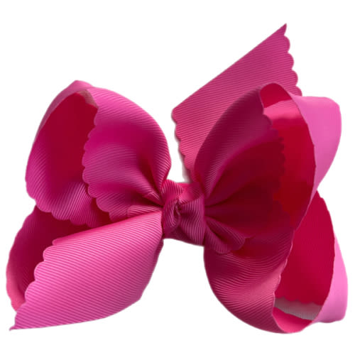 Barbie Scallop Edge Grosgrain Bow