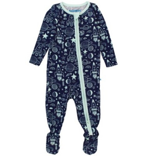 RuggedButts SoftSnooze Baby Boys One Piece Footie Pajamas - Blast Off, 0-3m