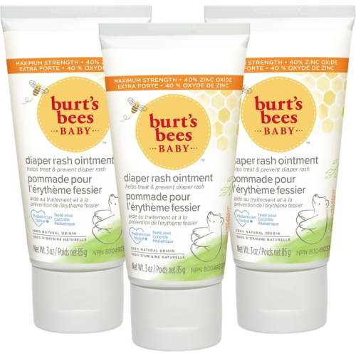 Burt's Bees Baby 100% Natural Origin Diaper Rash Ointment, 3 Ounce Tube, Pack of 3