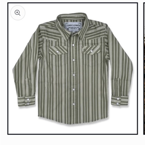 Vintage Green Stripe Long Sleeve Pearl Snap (Toddler-Adult) – Cowkid Clothing Company