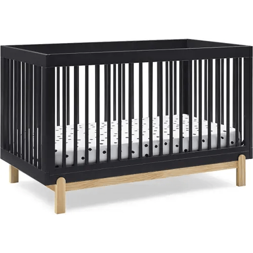 Poppy 4-in-1 Convertible Crib, Greenguard Gold Certified, Midnight Grey/Natural