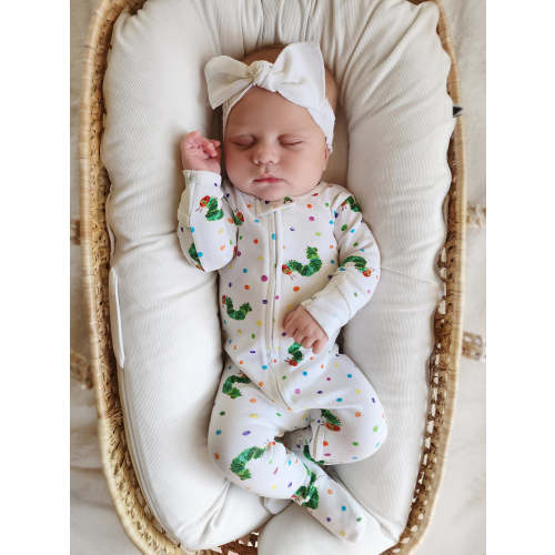 Organic 2-Way Zipper Footie in Caterpillar – L'ovedbaby