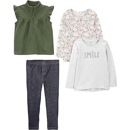 Simple Joys by Carter's girls 4-piece Playwear Set