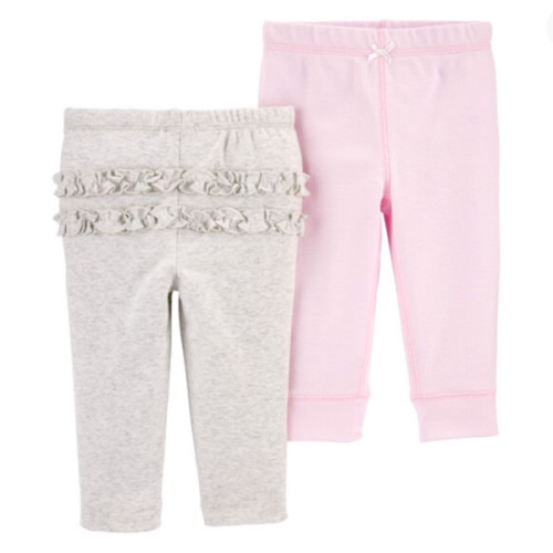 Baby 2-Pack Ruffle-Detail Cotton Pants