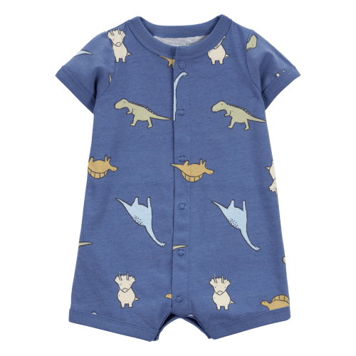 Baby Dinosaur Print Jersey Short-Sleeve Romper - Blue - Carter's | Carter's