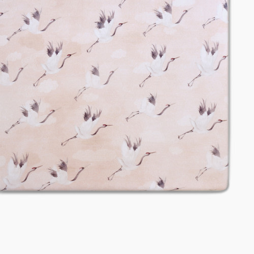 Oilo Studio Jersey Crib Sheet - Crane