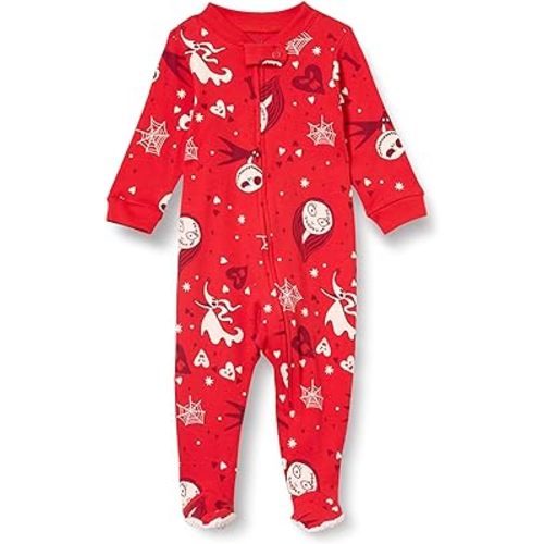 Amazon Essentials Disney | Marvel | Star Wars Unisex Babies' Snug-Fit Cotton Footed Pajamas, Multipacks