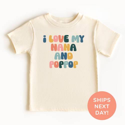 I Love My Nana And Pop-Pop Shirt and Onesie®, Grandpa & Grandma’s Favorite Grandchild Shirt, Baby Shower Gift, Pregnancy Announcement Shirt
