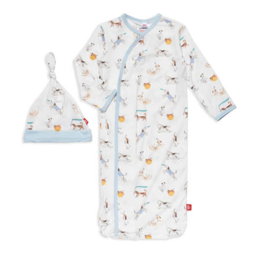 howlarious modal magnetic cozy sleeper gown + hat set