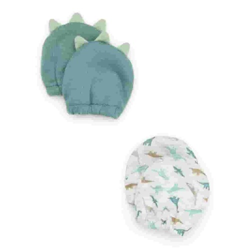 Carter's Child of Mine Newborn Boys Dino Mittens Set, 2-Pack