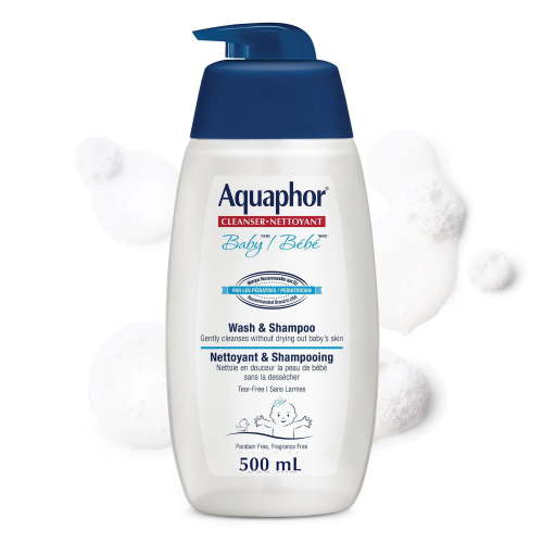 Aquaphor Baby Wash & Shampoo, Tear Free, Fragrance Free, 500mL - Walmart.ca