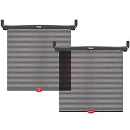 Amazon.com: Munchkin® Brica® Sun Safety™ Car Window Roller Shade with White Hot® Heat Alert, 2 Pack, Black : Baby