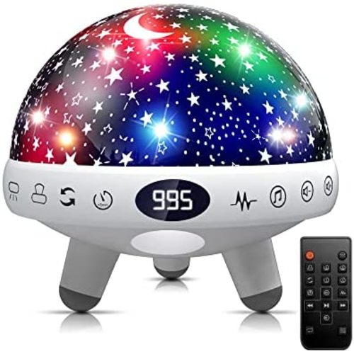 Night Lights for Kids Room with Sound Machine Baby Night Light Star Projector White Noise Machine for Baby Sleeping Soother Nursery Boys Girls Bedside Lamp 29 Soothing Sounds Remote Control Timer
