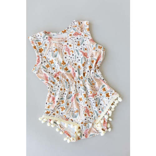 Unicorn Soiree Pom Pom Romper