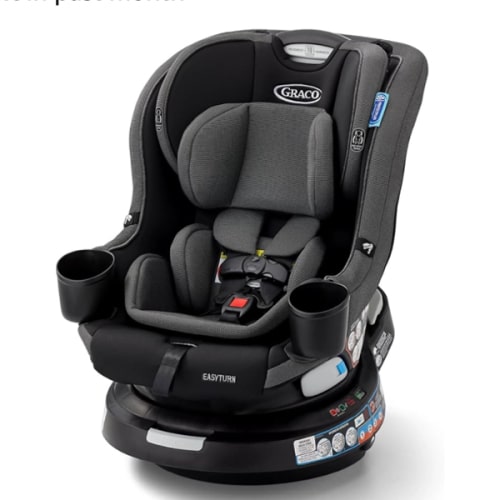 Graco EasyTurn 360 2-in-1 Convertible Car Seat, 360 Degree Rotating Infant to Toddler Rotating Car Seat, 2 Modes Forward and Rear Facing, Slim Design, Cyran