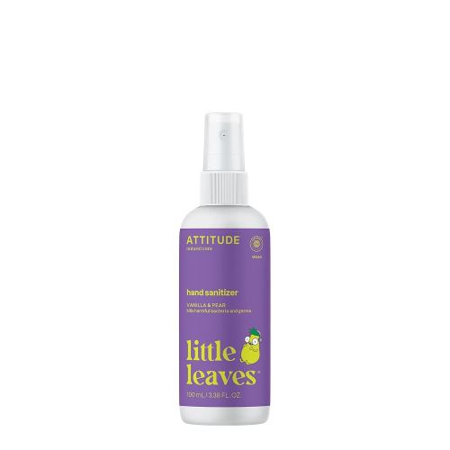 ATTITUDE Hand Sanitizer Spray for Kids & Adults, EWG Verified, Travel Size, Dermatologically Tested, Plant and Mineral Based, Vegan, Vanilla and Pear, 3.5 Fl Oz (Spray Bottle)