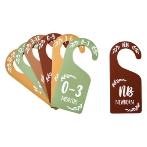 NEW 7 Pcs Wooden Baby Closet Dividers for Clothes Organizer Newborn to 24 Months