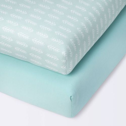 Fitted Mini Crib Sheet - Arrows/mint - 2pk - Cloud Island™