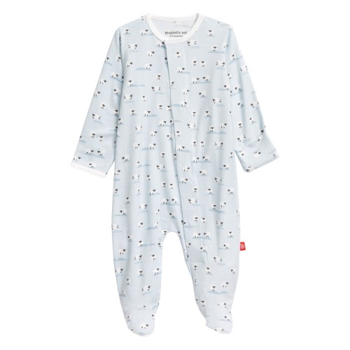 Baby Baa Baa Baby Sheep Print Footie, 0-3 M, Blue