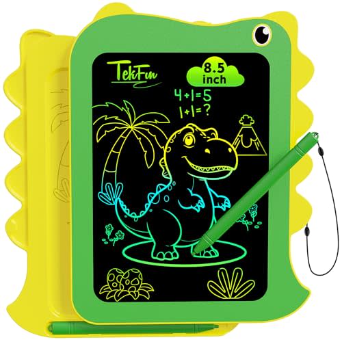 TEKFUN Toddler Boy Toys, LCD Writing Tablet for Kids, Doodle Board Dinosaur Toys, Travel Essentials Toys for 3 4 5 6 Year Old Boys Girls, Easter Birthday Christmas Gifts (8.5inch Green)