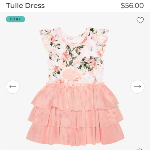 Floral Pink Girl Toddler Tulle Dress | Vintage Pink Rose