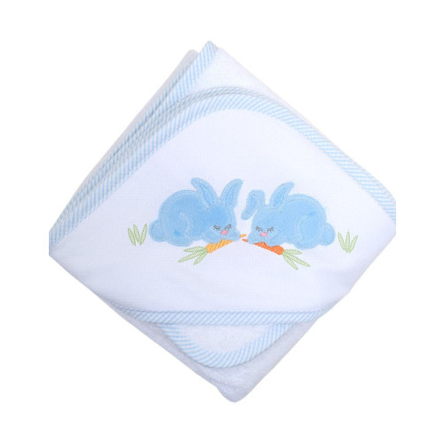 3 Marthas Boxed Hooded Towel Set Blue Bunny - Spoiled Sweet Boutique - Spoiled Sweet Boutique