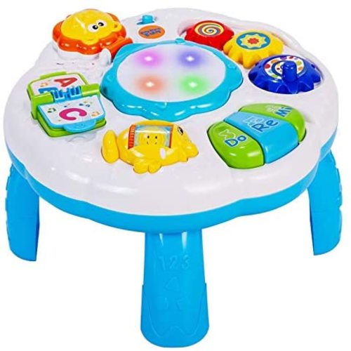 Dahuniu Baby Activity Table Baby Musical Learning Toy 6 to 12 -18 Months Old Boy Girls Activity Center for Toddlers 1-3 Year Olds.Size 12.2 x 12.2 x 7.3 Inches