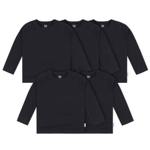 Gerber Baby and Toddler Gender Neutral Premium Long Sleeve T-Shirts, 5 Pack, Sizes 6-9 Months - 5T