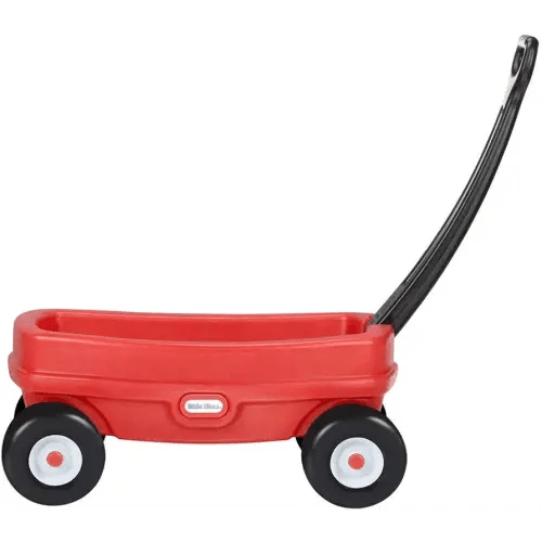 Little Tikes Lil' Wagon – Red And Black, Indoor and Outdoor Play, Easy Assembly, Made Of Tough Plastic Inside and Out, Handle Folds For Easy Storage | Kids 18