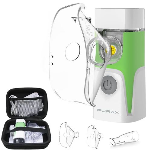 Portable Nebulizer for Adults and Kids - Auto-Cleaning Rechargeable Handheld Mesh Nebulizer Machine, Travel & Home Use, Fast Relief for Breathing Problems, Ultra Quiet