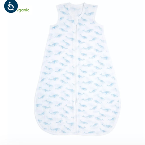 organic cotton light sleep sack TOG 1.0 oceanic | aden + anais