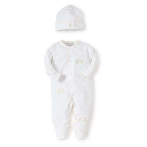 Hatchlings Footie & Hat Set. Size: 0-3m