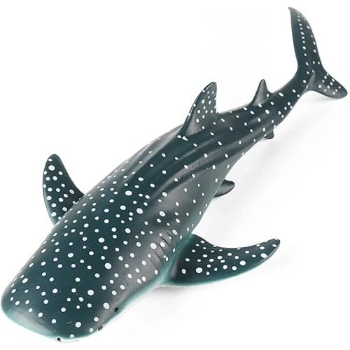 EOIVSH Rubber Whale Shark Toy, 11.4 inch Ocean Animal Whale Shark Figure, Soft Sea Creature Figurine for Kids, Great for Cake Topper, Birthday Gift