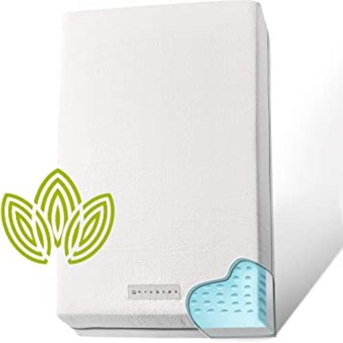 Organic Cotton Dual-Sided Crib Mattress, 2-Stage Premium Memory Foam CertiPUR-US Hypoallergenic Baby Mattress, Firm Support For infant Cooling Gel for Toddler Waterproof Washable Cover NEW ZIPPER 2023