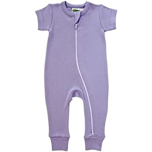 PARADE Organic Essentials '2-Way' Zip Romper - Short Sleeve