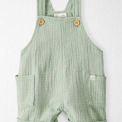 Moss Green Baby Organic Cotton Gauze Shortalls | Carter’s Oshkosh Canada