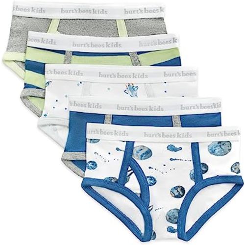 Burt's Bees Baby Toddler Boys' Underwear, Organic Cotton, Tag-Free Comfort Briefs
